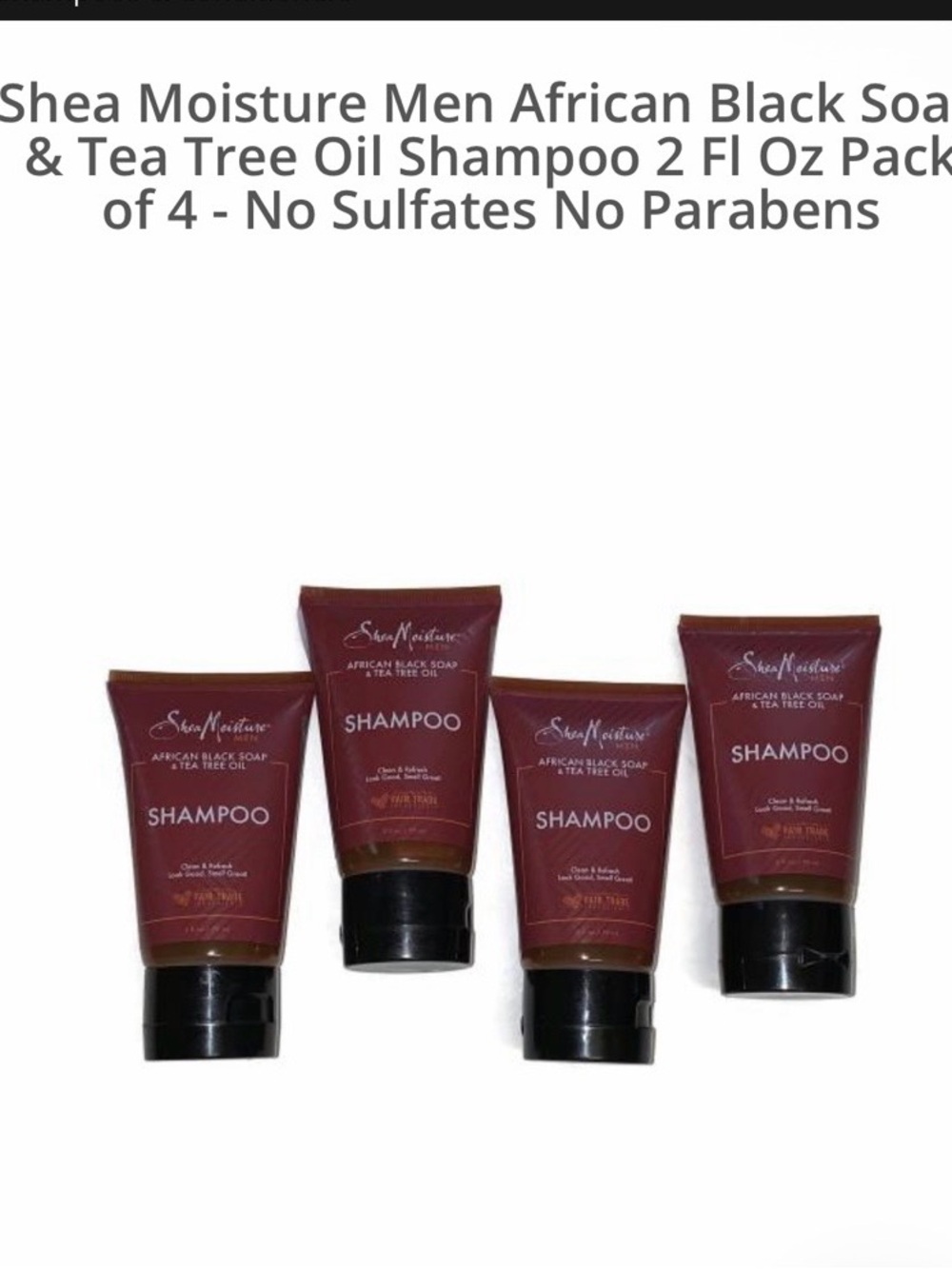 SheaMoisture African Black Soap & Tea Tree Oil Shampoo Tubes - Set of 4
